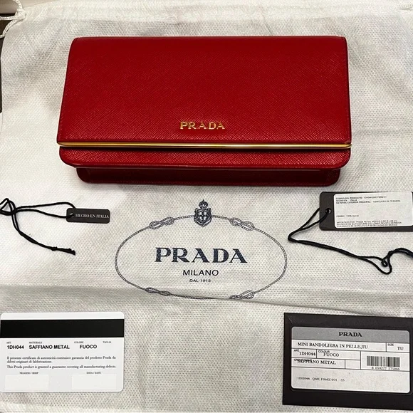ONE OF A KIND - PRADA Mini Wallet Bag, Fiery Red - Picture 5 of 14